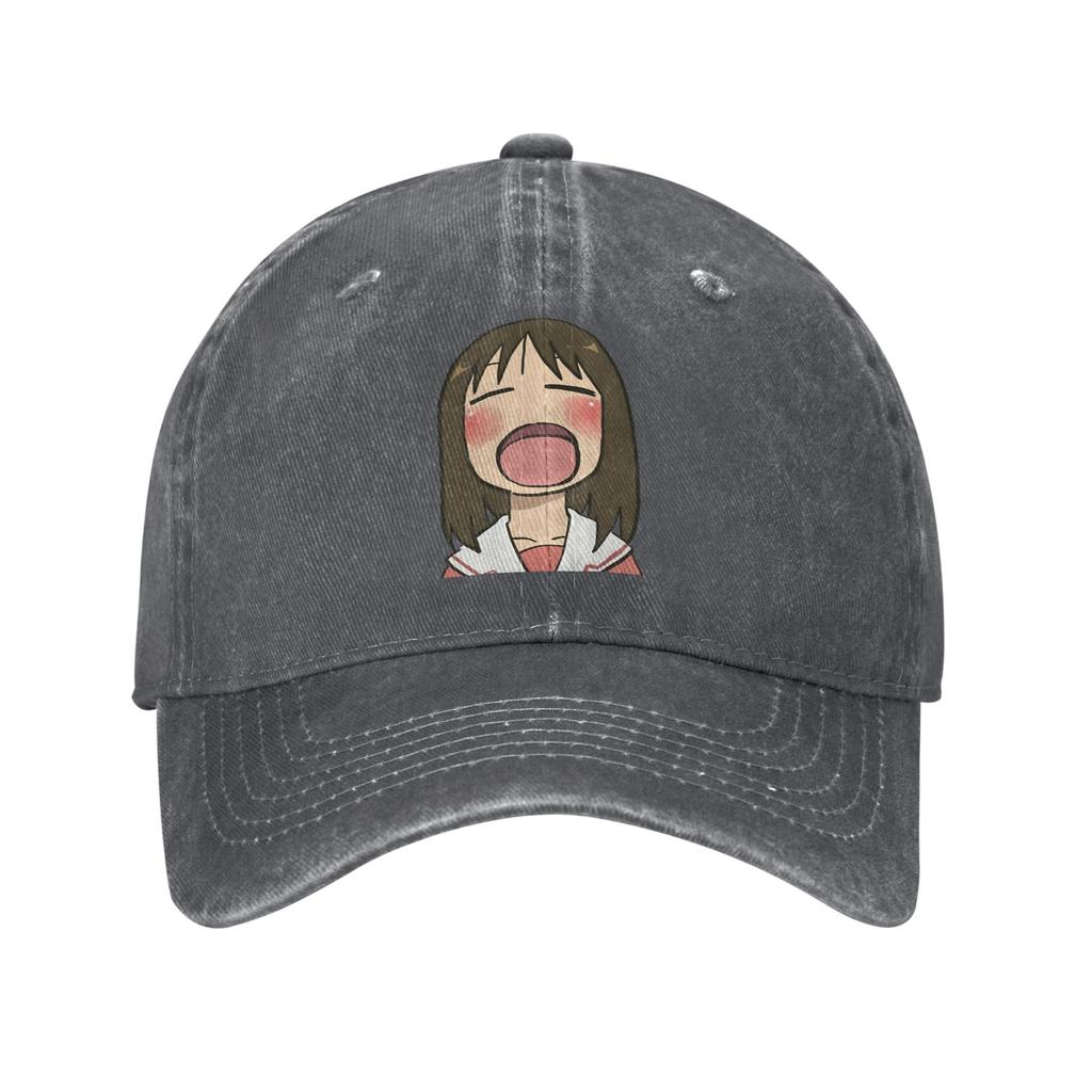 I Draw Osaka Yawning Funny Azumanga Daioh Peeker Washed Baseball Cap Casual Sun Hip Hop Hats Summer Men Baseball Caps