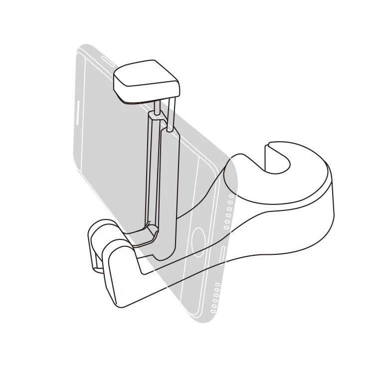 Car Seat Back Hook Headrest Hidden Mount Auto Vehicle Back Seat Organizer Car Accessories Hanging Hooks Storage Hanger Universal
