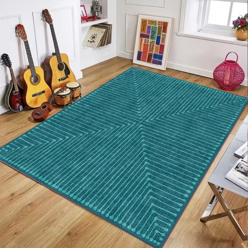 

Geometric Line Pattern Living Room Carpet Modern Art Home Decor Area Rug Soft Non-slip Floor Mat for Bedroom Hallway 40X60cm