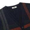 DakS Men S Wool100 Check Pattern Cardigan dmw1Swcd101n1