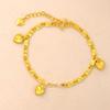Heart-Shaped Laser Gold Bracelet: Luxury Women's Jewelry Design
