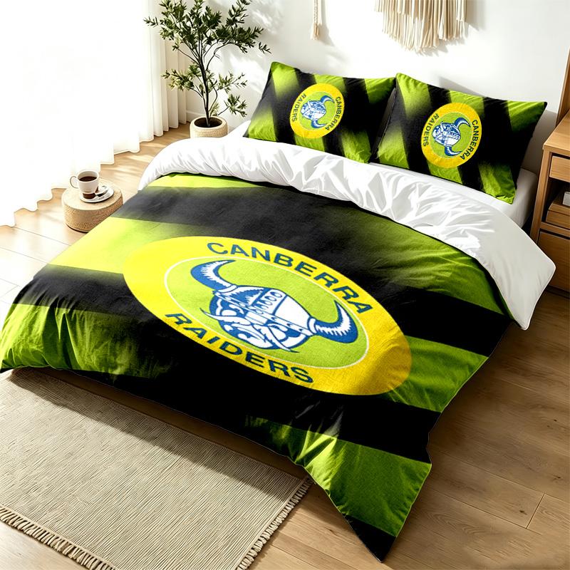 Canberra United 3pc Duvet Cover Set Simple Modern Bedding Set Wrinkle Resistant Soft Fabric All Season Use a Perfect Gift