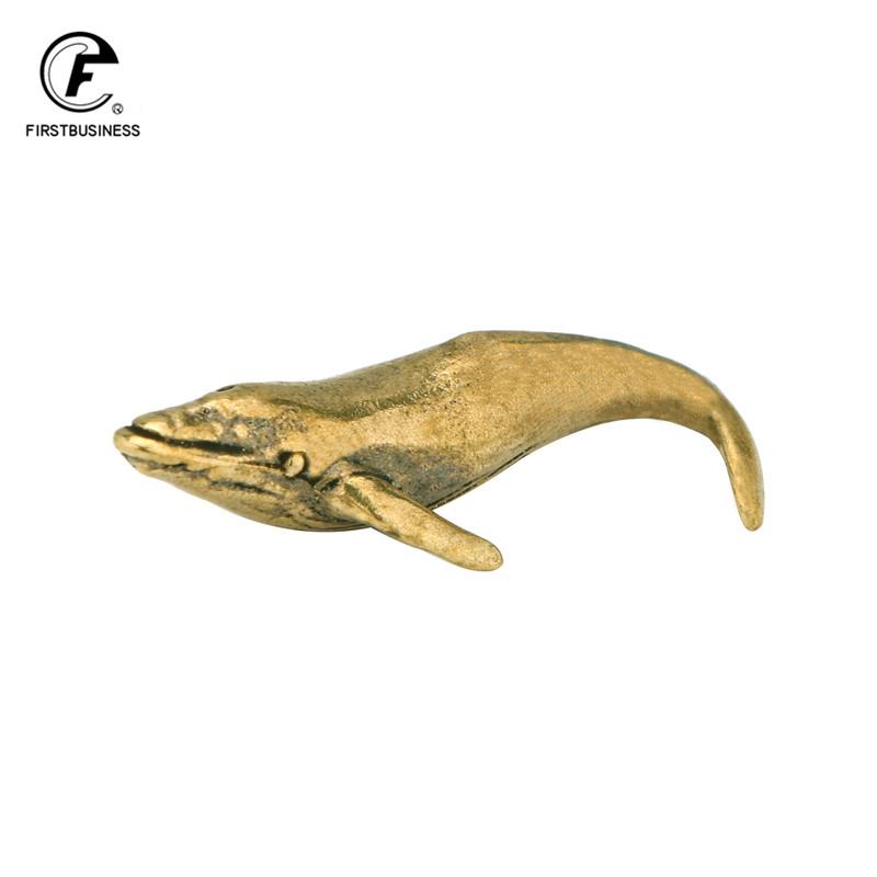 

Solid Brass Sea dolphin Small Statue Office Desk Ornaments Decoration Crafts Collection Metal Animal Figurines Miniatures gift