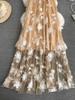 Summer Women 3D Flower Embroidery Mesh Long Maxi Chic Boho Beach Holiday Dresses