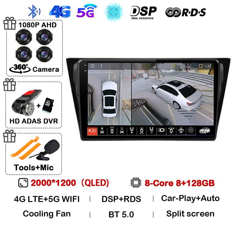 Android 14 Wireless Carplay Auto For VW Volkswagen Bora 2016 2017 2018 Car Radio Autoradio Stereo Multimedia Video Player Audio