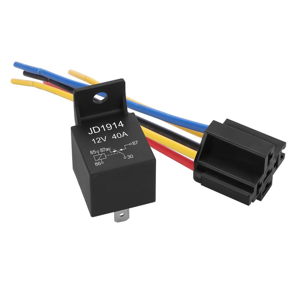 Weasch JD1914 Car Relay Kit 2 Pack 40A SPDT 5 Pin 40A Automotive