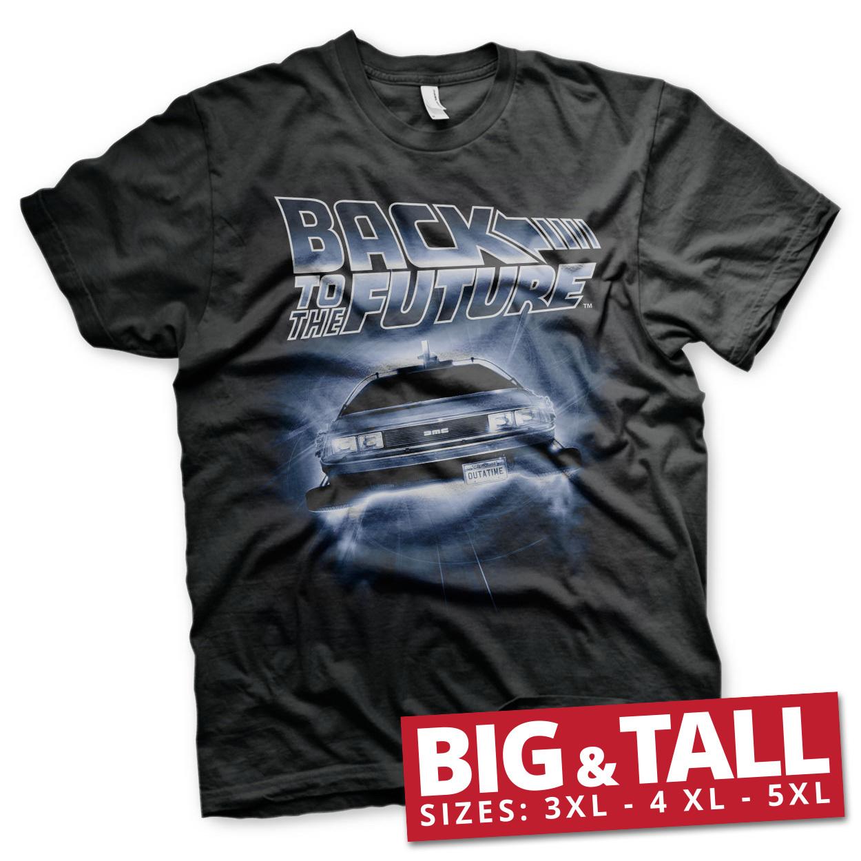 Officially Licensed Back To The Future-Flying Delorean 3XL 4XL 5XL Men T-Shirt S