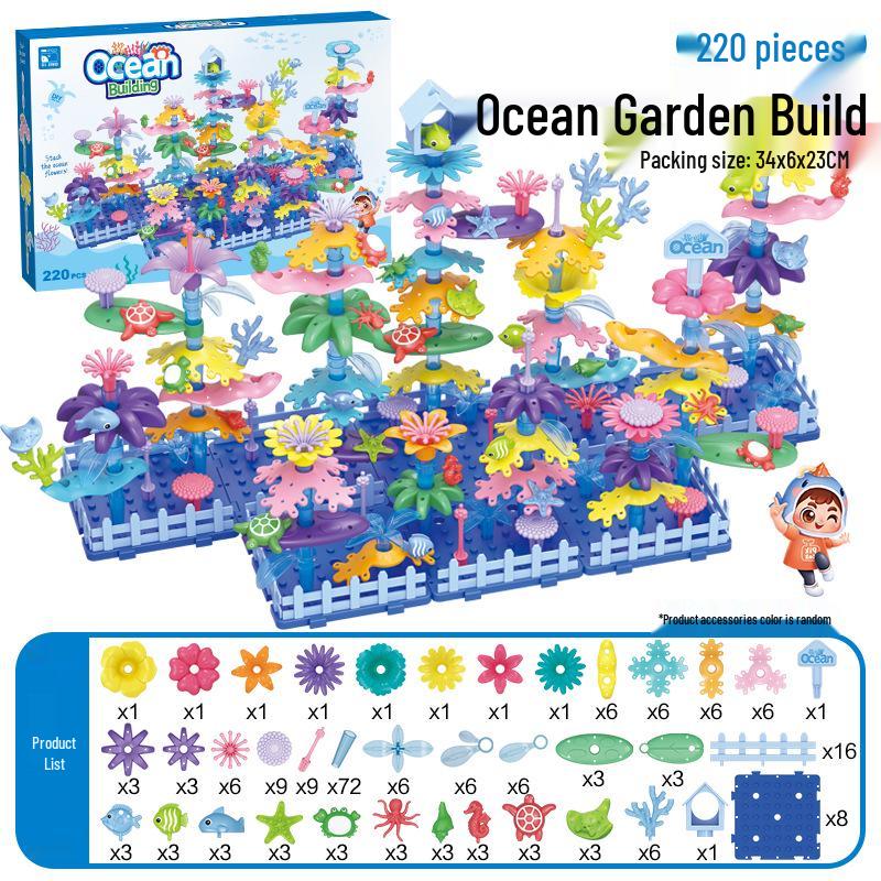 Free Shipping DIY Creative Assembly Toys - Varied Garden Series for Girls, Educational Flower Arrangement Toys in Stock