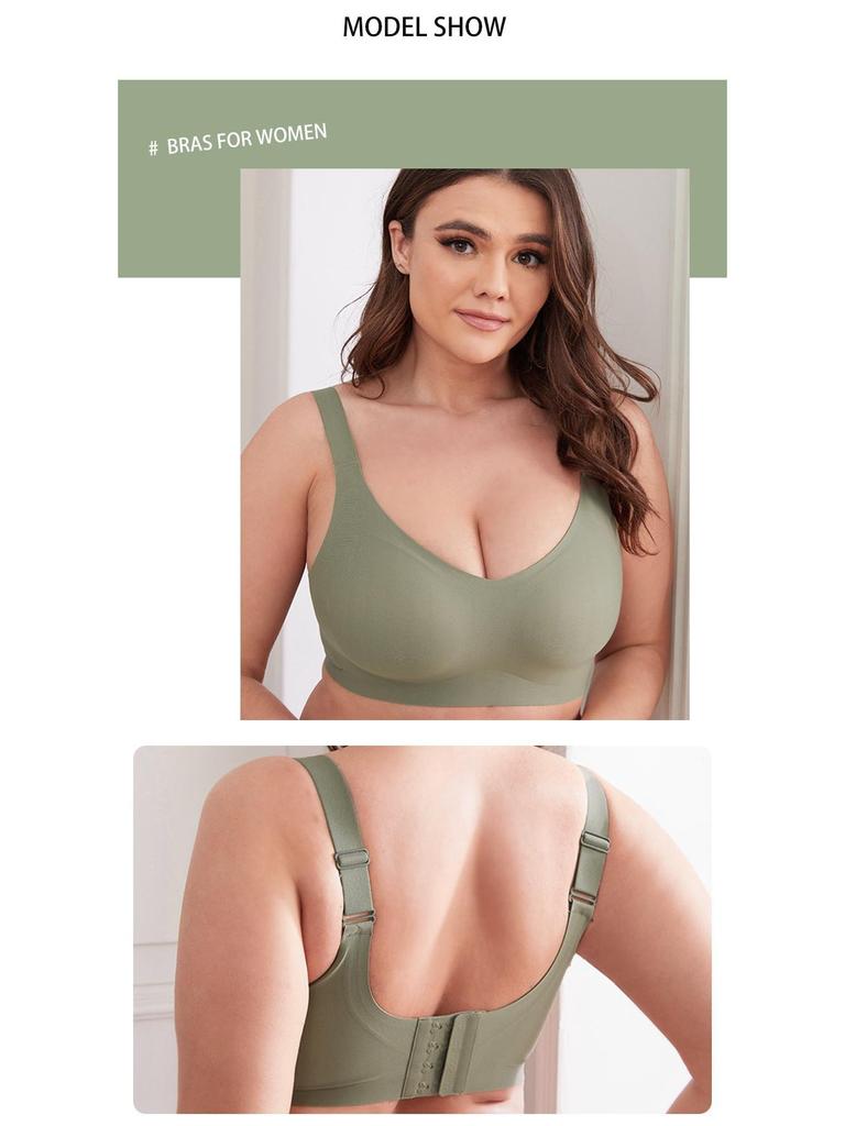 Bezešvá push-up podprsenka pro plnoštíhlé ženy - Bez kostic, Boční opora
