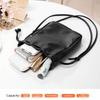 Lady Style PU Leather Drawstring Bag Candy Color Drawstring Style Crossbody Bag High Quality Mini Size Handbag Casual Wear