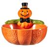 Halloween Pumpkin Candy Bowl with Planter for Desk Decoration