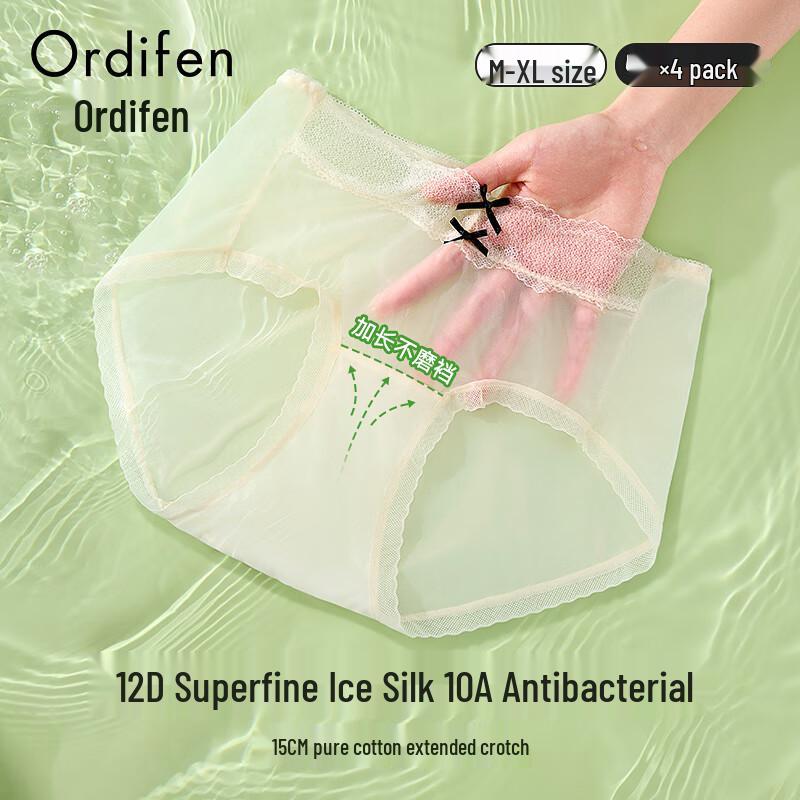 Odifen Women's Seamless Breathable Satin Briefs