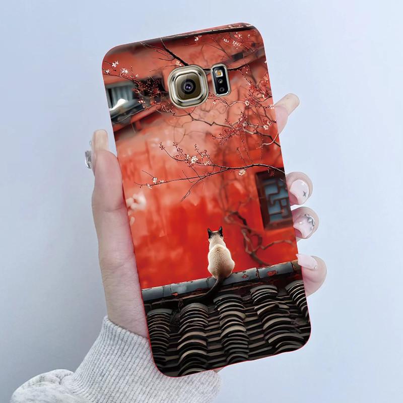 For Samsung Galaxy S6 G920F S6 edge G925F Phone Case Popular Butterfly Flower Girl Design Soft Silicone TPU Back Housing Covers