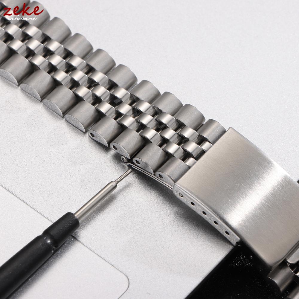 18mm 19mm 20mm 21mm Curved End Metal Strap for Rolex DATEJUST Watchbands Men Solid Stainless Steel Watch Bracelet Accessories
