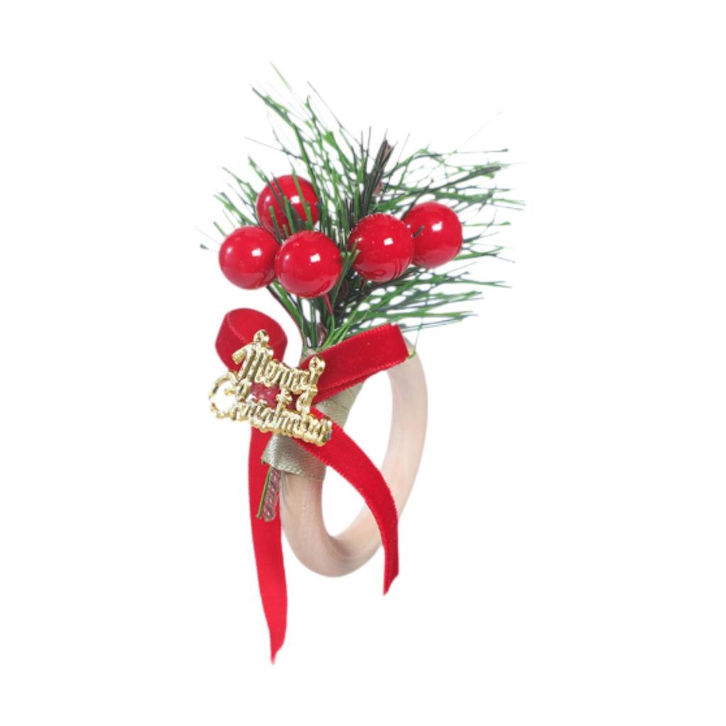 Weihnachtsserviettenring Rustikale Ornamente Handgefertigte Dekorative Serviettenschnalle für Café Festival Geburtstag Erntedankfeiertag