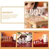NOLITOY Miniature Wine Set of Clear Plastic Champagne Dollhouse Miniature Food Parfait Decorative Parts for and DIY Glasses, 40, 1/12 Scale, Goblets,