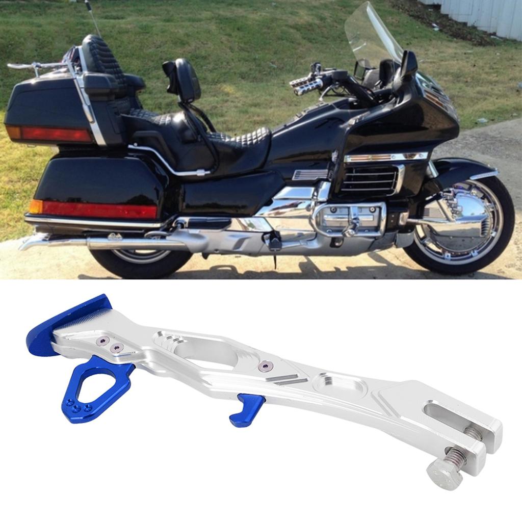 Motorrad Aluminiumlegierung Seitenständer Stativrahmen Parkfüße Ständer B05026(blau)