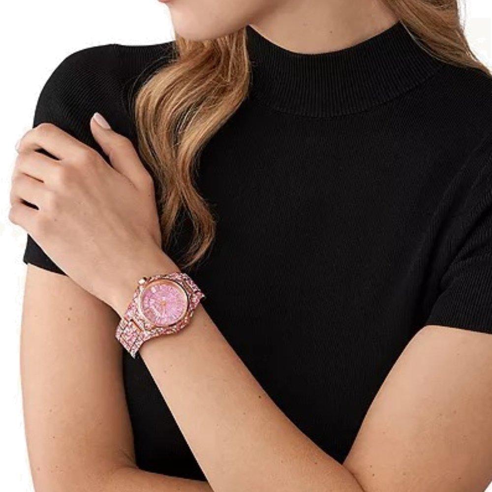 Michael Kors MK7343 Pave Roségoldfarbene Damenuhr