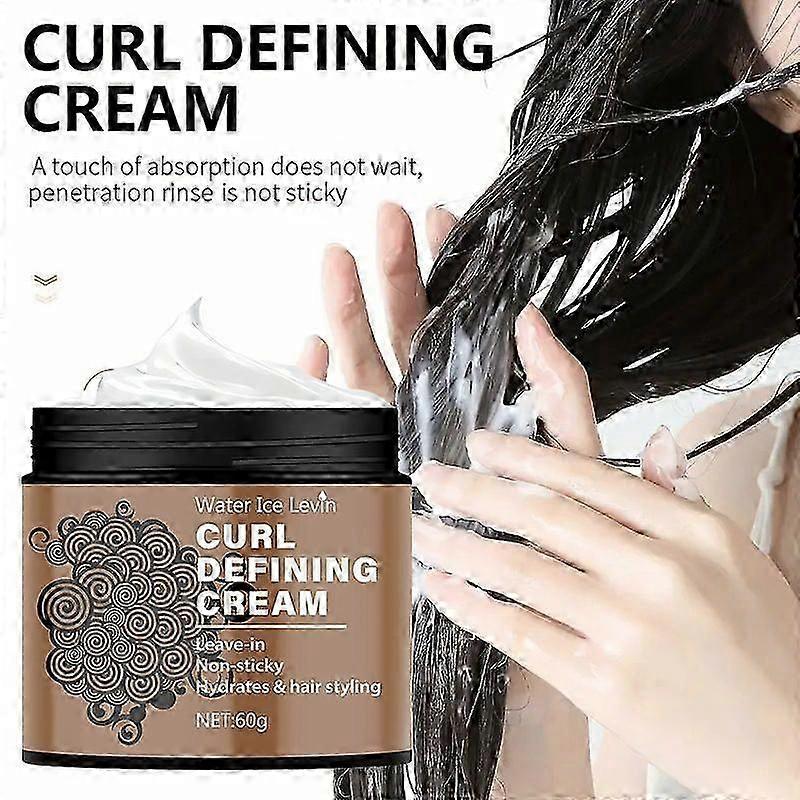 Leave-In Rizinusöl Lockencreme - Lockenverstärker & Frizz-Kontrolle Für Lockiges Haar, Definiert Locken Styling-CremeHydriert & Haarstyling