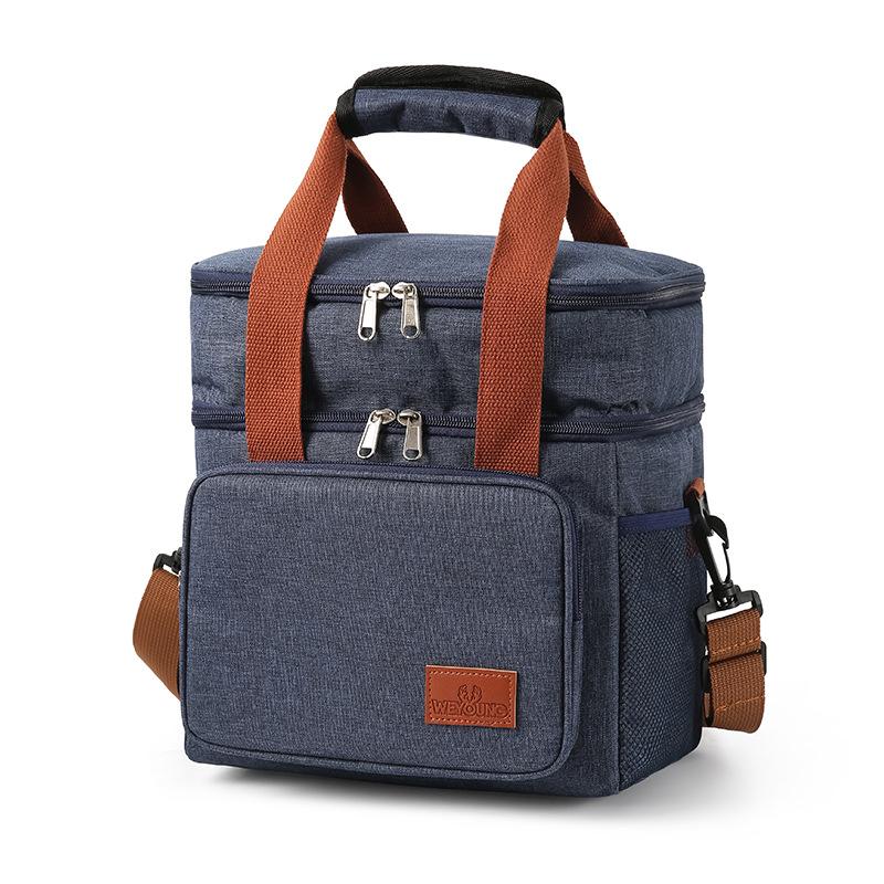 Double Layer Shoulder Thermal Cooling Bags Outdoor Picnic Portable Fridge Thermal Bag Food Lunch Box Ice Storage Insulation Bags