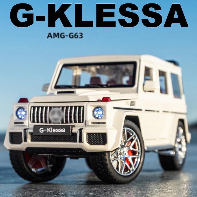 1/24 Scale Benz G-KLESSA AMG G63 Diecast Car Model Toy, Pull Back Toy Vehicle with Sound and Light for Kids Toddler Boys Girls Gift Collection