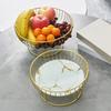 Metal Wire Fruit-Basket Fruit Bowl Modern Fruit-Basket for Vegetable-Snack-Countertop Metal Fruit Tray Table-Centerpiece
