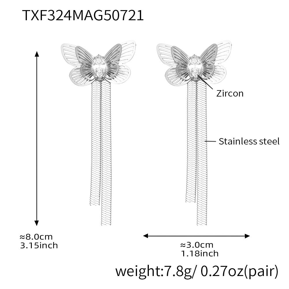 Flower Earrings Necklace Bracelet Ring In Stainless Steel Herringbone Chain Necklaces Bracelets Tassel Stud Earring For Women