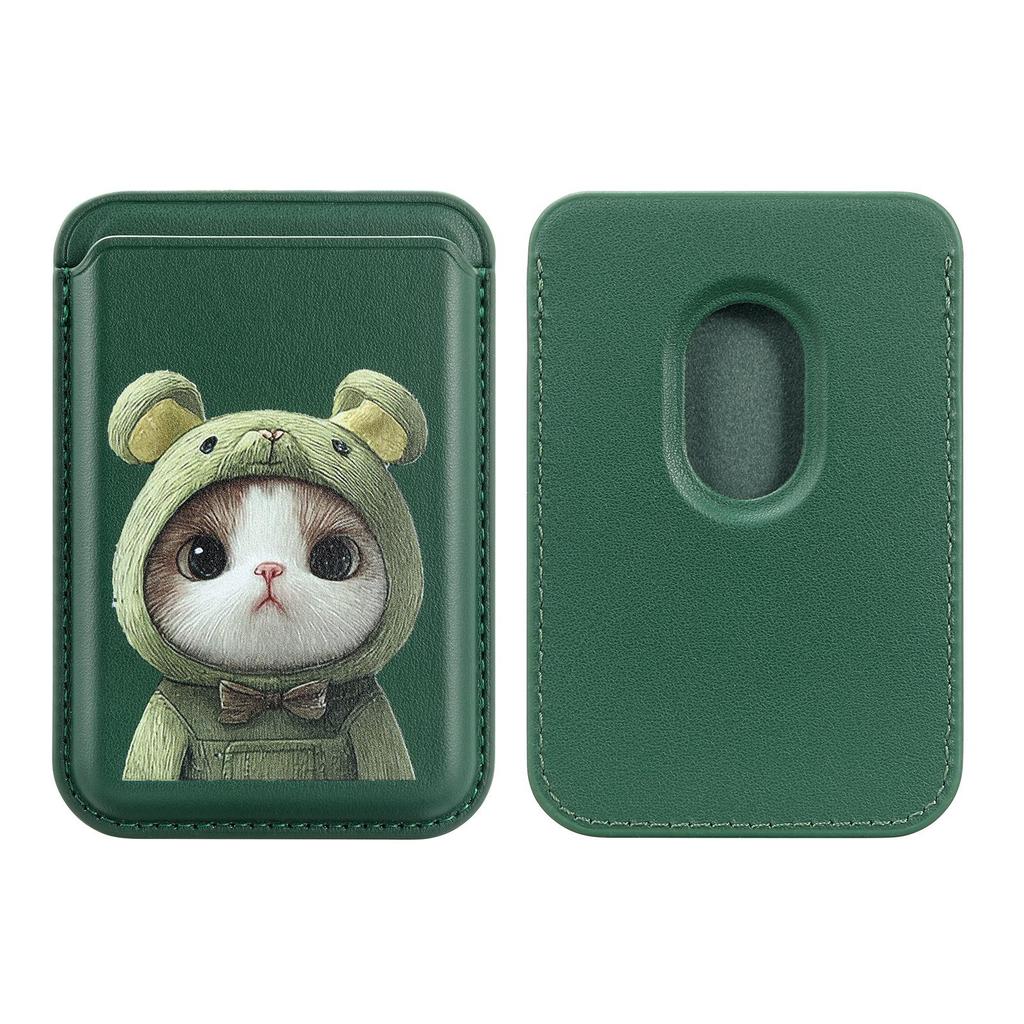 MagSafe Compatible Magnetic Leather Card Holder for iPhone 17/17 Pro