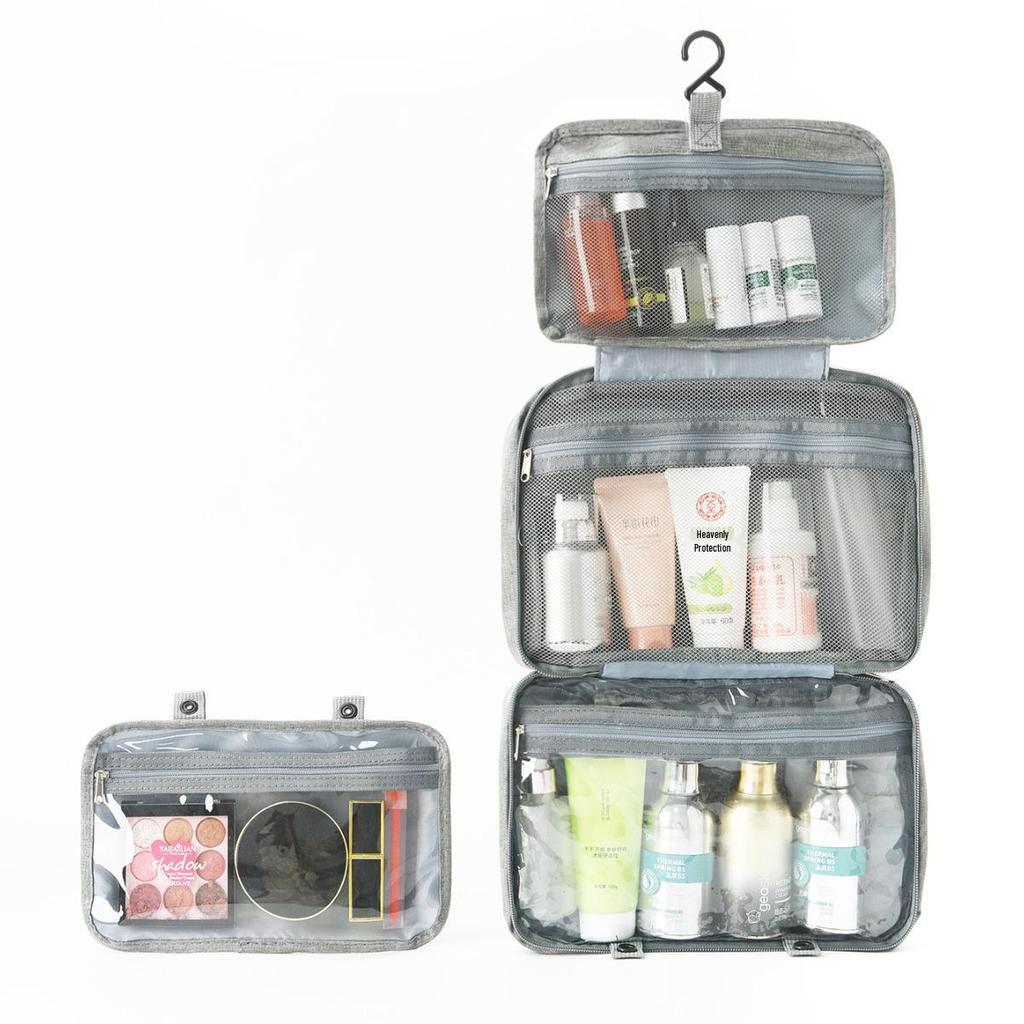 Travel-Friendly Multi-Color Hanging Toiletry & Makeup Bag with Wet and Dry Compartments