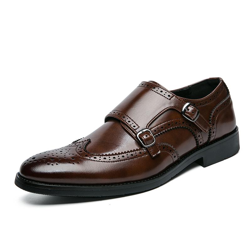 Fashion British Style Mens Shoes Genuine Leather Loafers Bottom Leather Gentleman New Fashion Slip-on Shoes Business Wedding Party Shoes