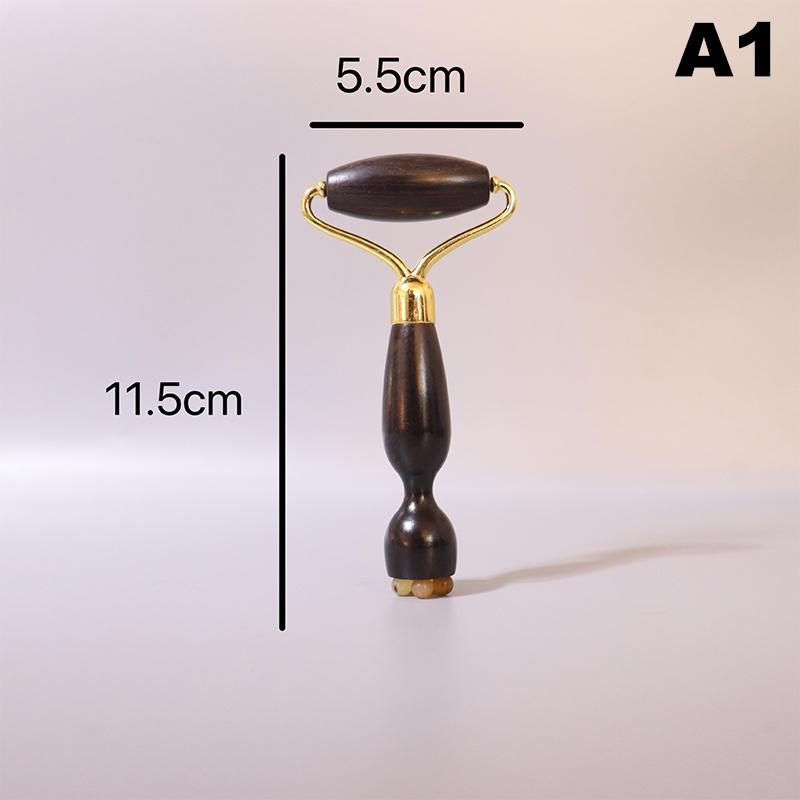 Purple Sandalwood Roller Massager Lotus Seedpod Beauty Professional Brass Facial Gua Sha Tool Eye Relaxation Spot Meridians