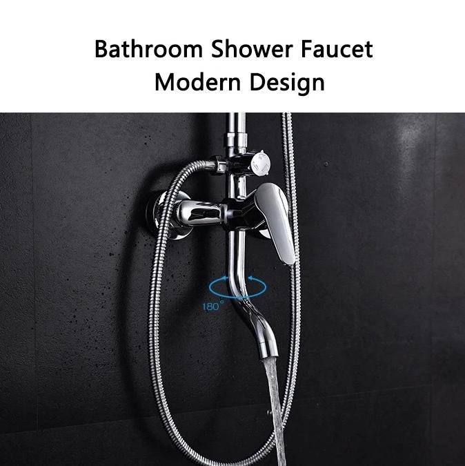 Household Bathroom Shower Faucet 3 Modes Cold Hot Mixer Tap Bathtub Faucet Shower Accessories Wall Mounted Mixer Valve