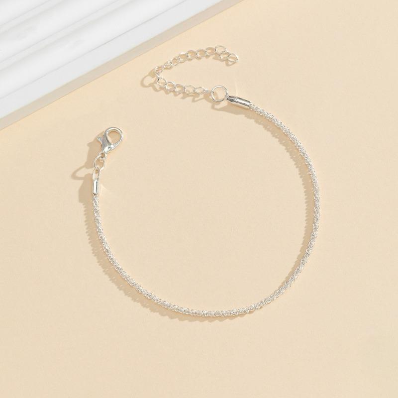 Fashion Silver Color Gypsophila Sparkling Bracelet for Women Elegant Fine Adjustable Bangle Jewelry Party Accessories Gifts