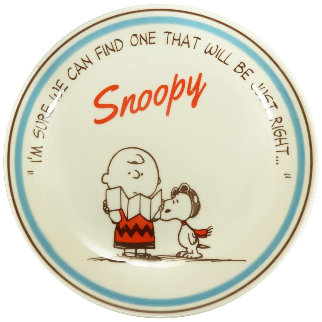 PEANUTS Pasta Dish Plate Pair Set 21cm Microwave Safe Retro Made In Japan SN920-139