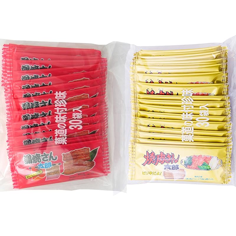

[] confectionery Kabayaki Santaro & Yakiniku Santaro 1 bag (30 pieces) 2 bags each (120 pieces in total) Assortment [BL] 4 bags of 2 types
