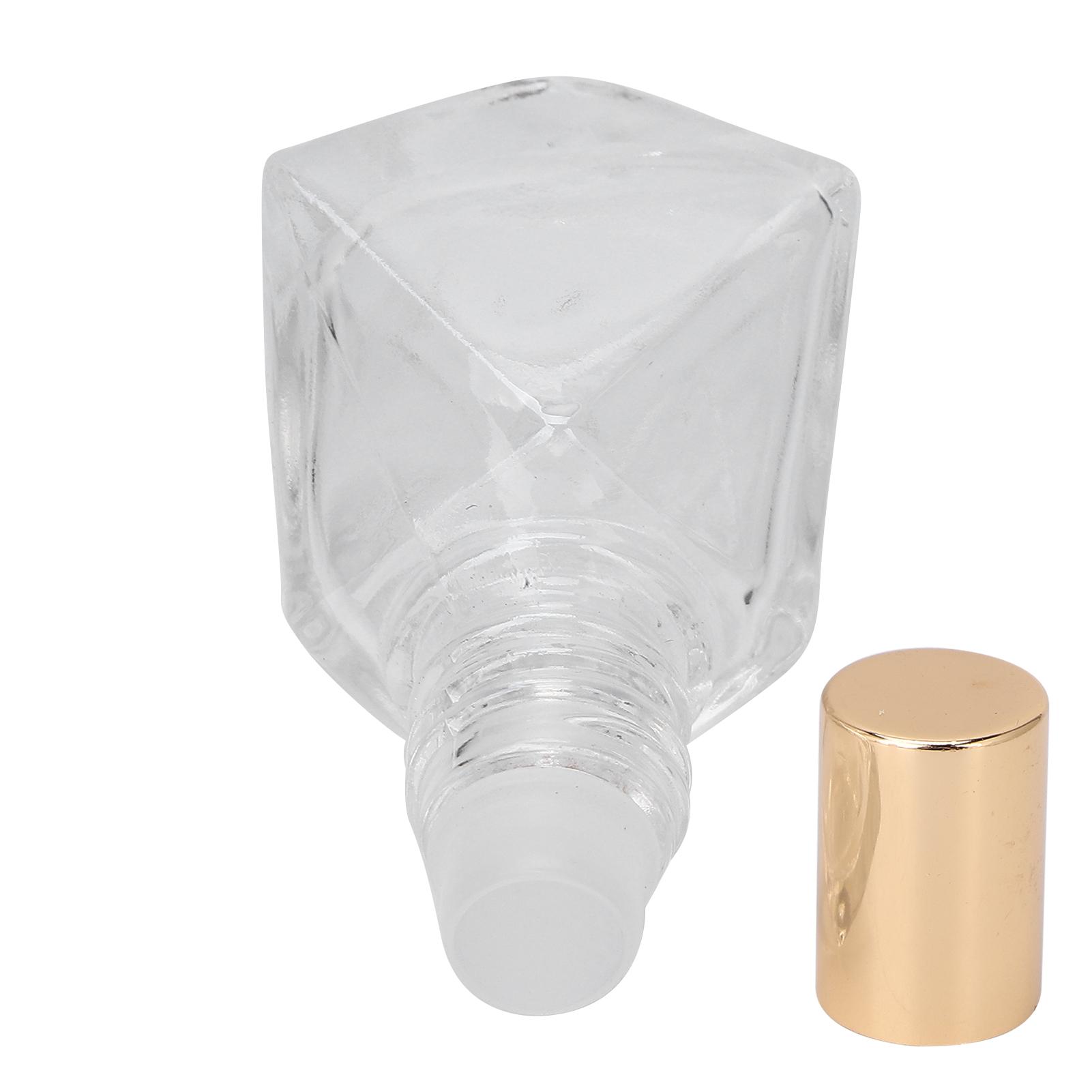 

Roll On Refillable Perfume Bottle Empty Glass Aromatherapy Essential Oil Roller Bottles 8ml(Gold Cover Glass Bds )
