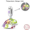 Temperature Change Color Copper Craft Chameleon Elephant Claw Pad Charms 3Mm Handmade Exquisite Jewellery Crafting