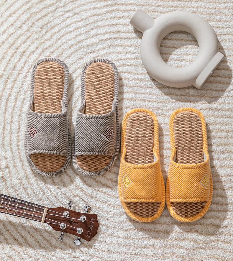 Handmade Non-Slip Linen Slippers for Women and Men - Perfect for Summer, Spring, and Autumn, Indoor/Outdoor Use