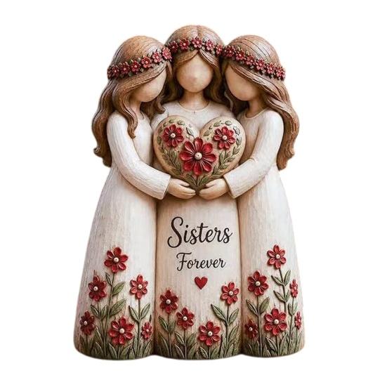 Statuie Frăție, Surori Pentru Totdeauna Sculptură din Rășină Făcută Manual cu 2, 3, 4 Figurine de Surori, Cadouri de Prietenie pentru Femei