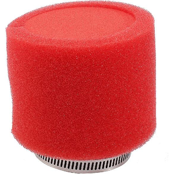 2Pcs 44mm 45mm 1.77inch Red Double Foam Pod Performance Filter for 50cc-90cc 110cc 125cc 140cc 150cc 200cc 250cc GY6 ATV Scooter Quad Go Kart Moped