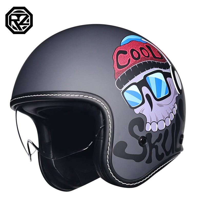 ABS 3/4 Motorcycle Helmet Adults Unisex Full Face Protection Half Scooter Commute Safety