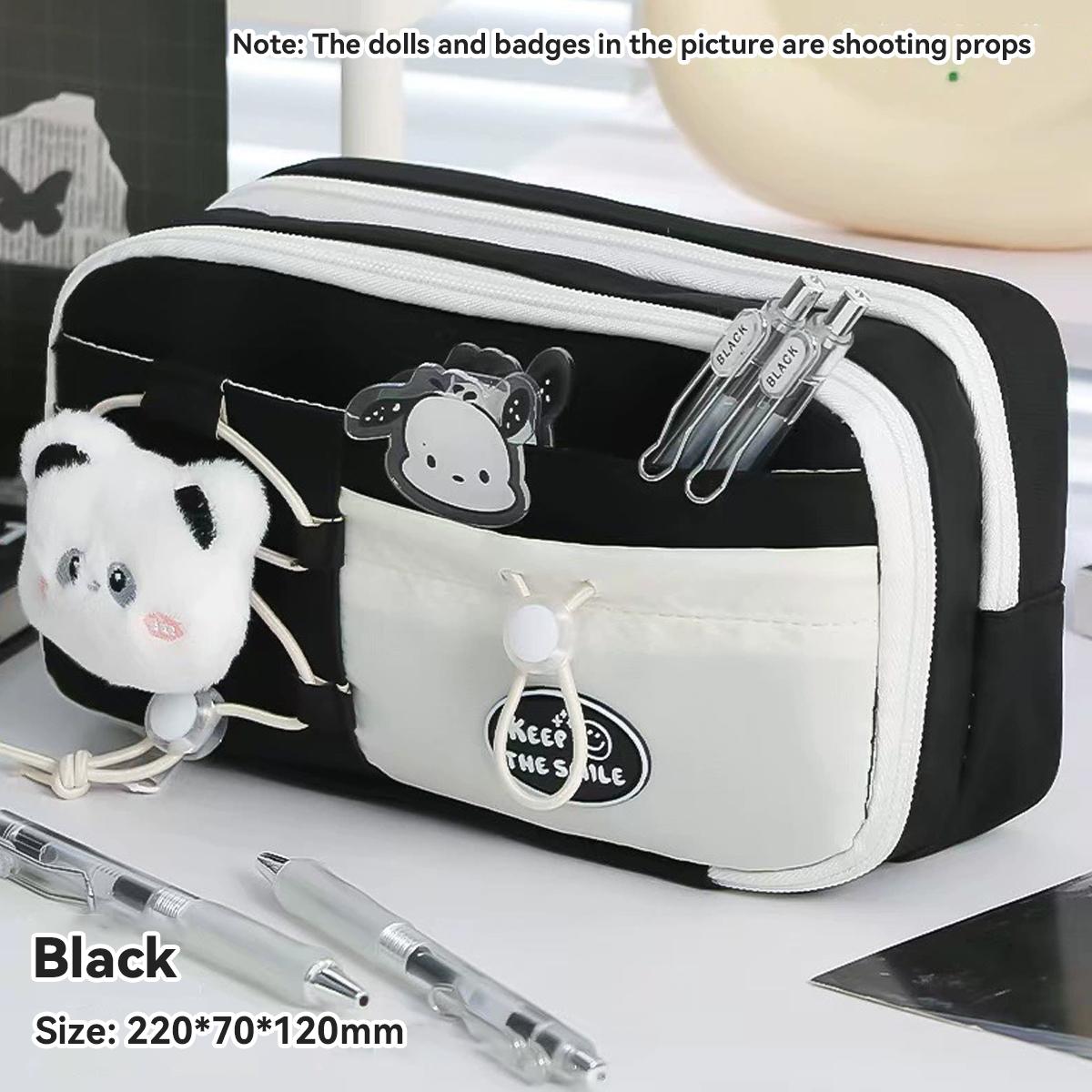 

2025 Kawaii Double Drawstring Super Cute Pencil Case Creative Design Large Capacity High-value Pencil Case Stationery Box