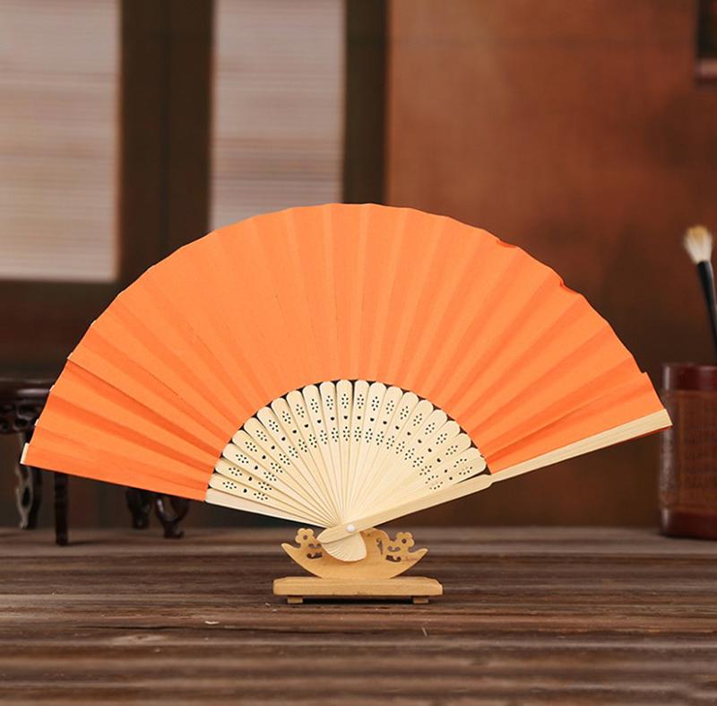 Folding Fan Hand Diy Chinese Folding Fan Wooden Bamboo Antiquity Folding Fan