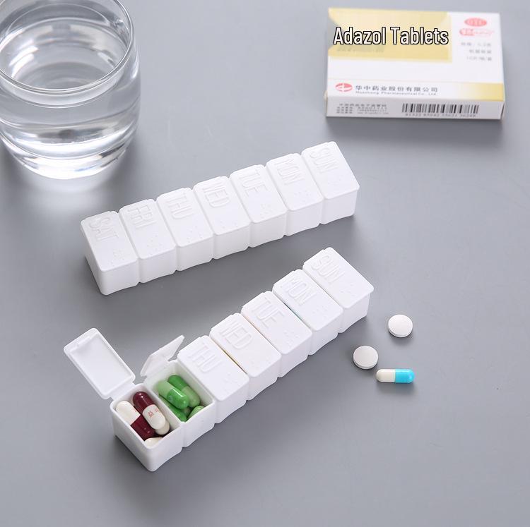 Creative Braille 7-Compartment Pill Box - Portable Weekly Medication Organizer