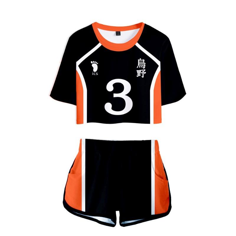 Volleyball less college jersey set cosplay animation periphery short sleeve basketball