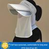 Unisex sommarhatt med UV-skydd och avtagbar ansiktsmask