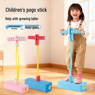 Rana Saltellante Giocattolo Pogo Stick per Bambini - Bambola Rimbalzante Salta Bastone Rimbalzante & Allenatore di Equilibrio per la Crescita in Altezza
