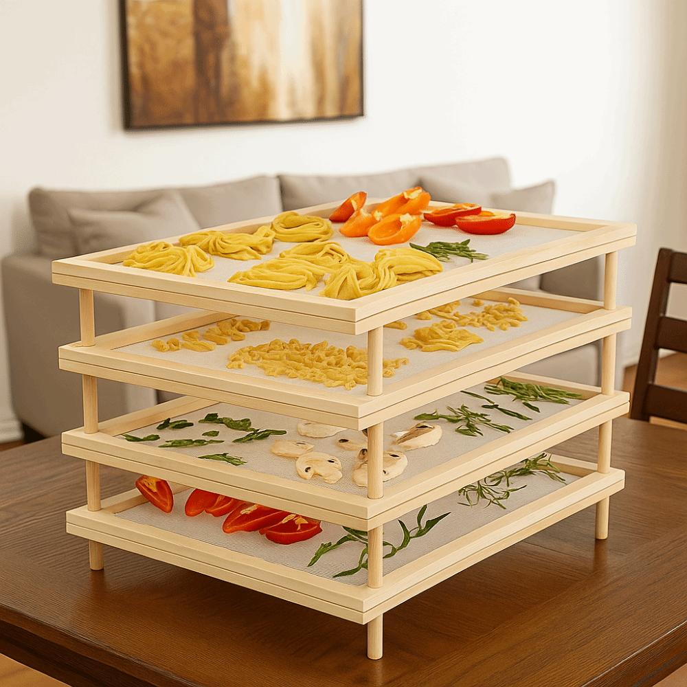 Stackable 2-Tier Food-Dryer Holder Detachable Mesh Food Dryer Holder Baking Pastry