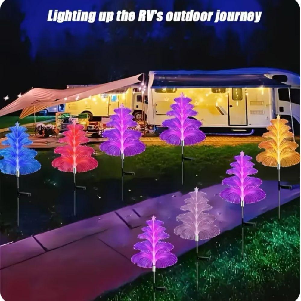 Waterproof Solar Fiber Jellyfish Lamp Christmas Tree Christmas Tree Light Jellyfish  Lights  Garden