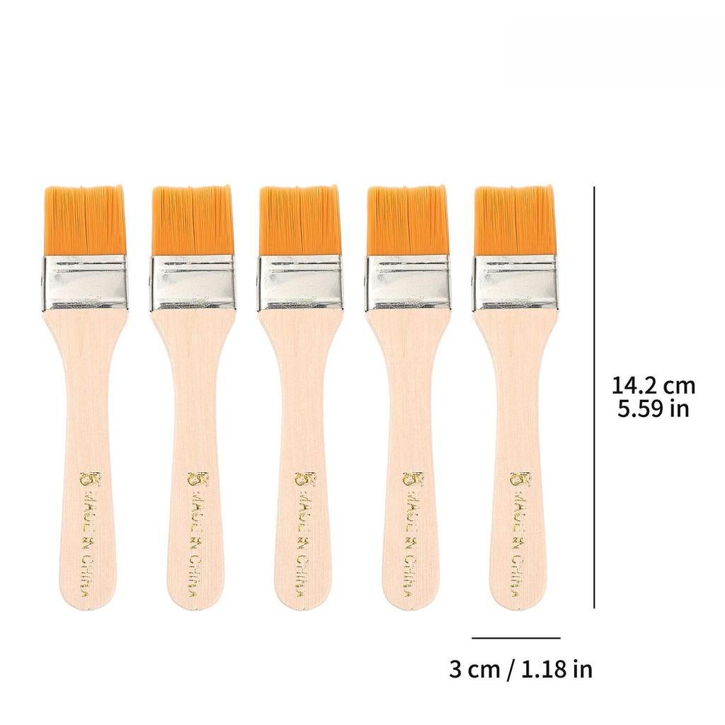 Wooden Handle Nylon Bristle Paint Brush Nylon Bristle Oil Painting Brushes Oil Painting Watercolor Drawing Dusting Cleaning Tool